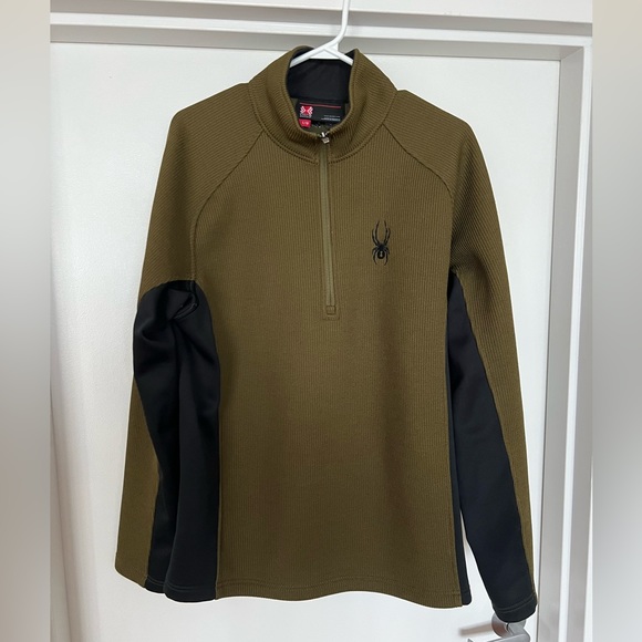 Like new Spyder 1/4 zip. Wife bought it for me, never wore it! Make me an offer! - Picture 2 of 4